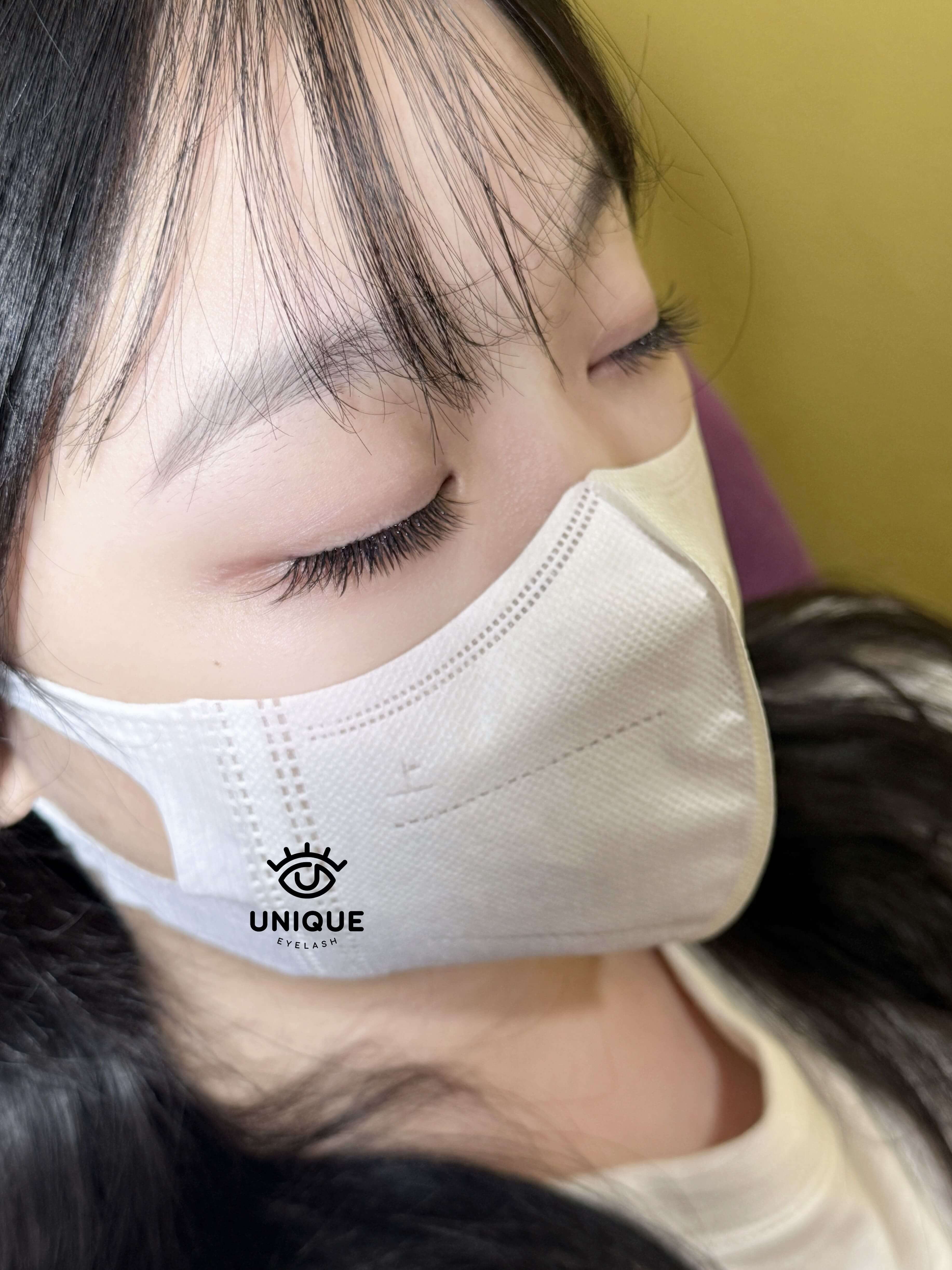 C-curl baby lash extension close up PJ